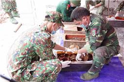 Cất bốc, quy tập 4 hài cốt liệt sĩ tại thành phố Lạng Sơn